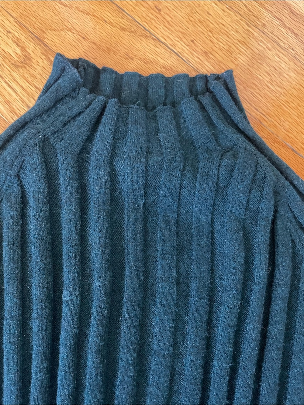 Mango dark green wide-ribbed top - Picture 5 of 6